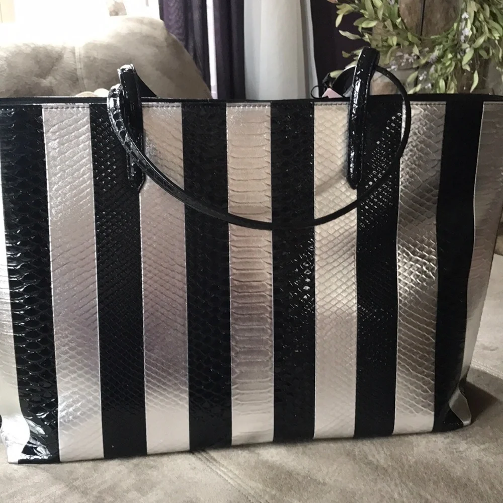 Victoria's secret snakeskin embossed tote bag, new